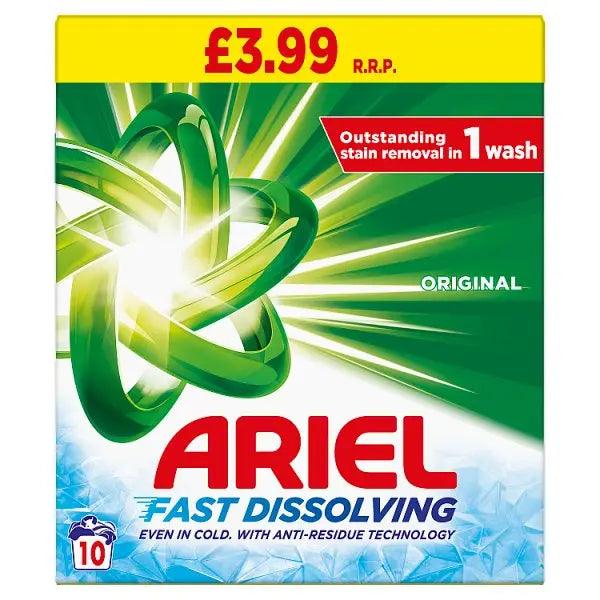 Ariel Washing Powder, 10 Washes 600g (Case of 6) - Honesty Sales U.K