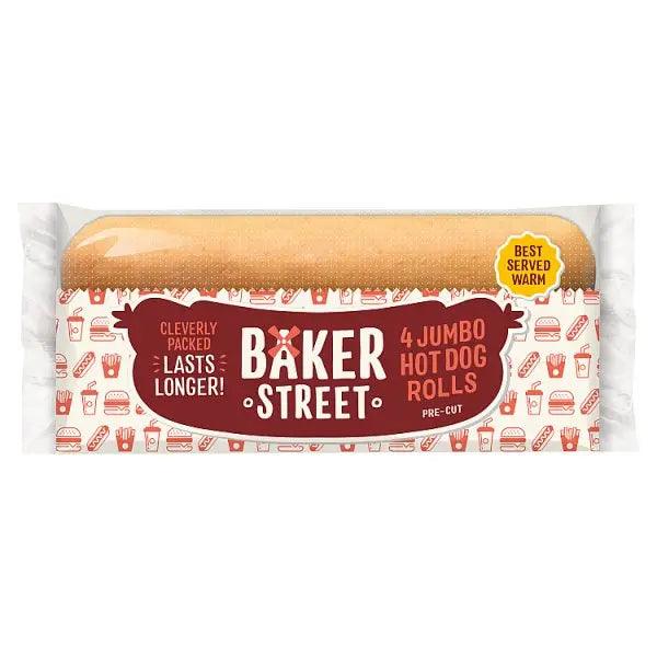 Baker Street 4 Jumbo Hot Dog Rolls - Honesty Sales U.K