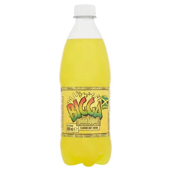Bigga Pineapple Flavour Soft Drink 600ml (Case of 12) - Honesty Sales U.K