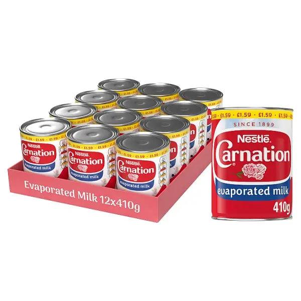 Carnation Evaporated Milk 410g (Case of 12) - Honesty Sales U.K