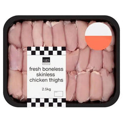 Chef's Essentials Fresh Boneless Skinless Chicken Thighs 2.5kg - Honesty Sales U.K