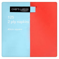 Chef's Larder 125 2 Ply Red Napkins 40cm Square - Sets of 125 - Honesty Sales U.K