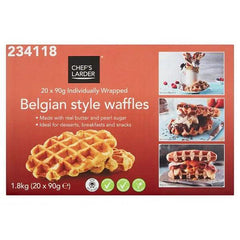 Chef's Larder Belgian Style Waffles 20 x 90g - Honesty Sales U.K