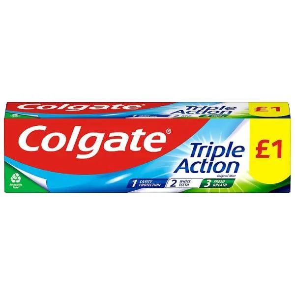 Colgate Triple Action Toothpaste 75ml (Case of 12) - Honesty Sales U.K