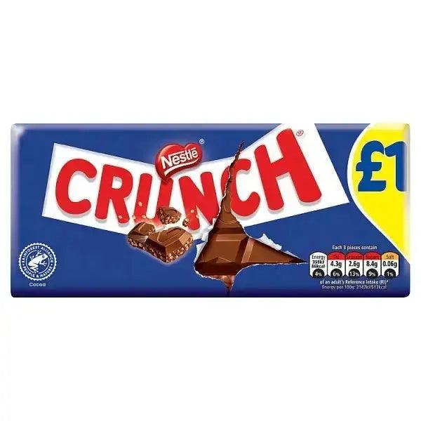 Crunch Milk Chocolate Sharing Bar 100g PMP (Case of 16) - Honesty Sales U.K