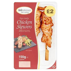 Delicatessen Fine Eating 3 Chicken Skewers 150g - Honesty Sales U.K