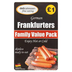 Delicatessen Fine Eating German Frankfurters 12 x 20g (240g) (Case of 9) - Honesty Sales U.K