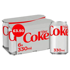 Diet Coke 6 x 330ml PM £3.50 (Case of 4) - Honesty Sales U.K