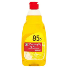 Euro Shopper Washing Up Liquid Lemon Concentrated 500ml (Case of 8) - Honesty Sales U.K