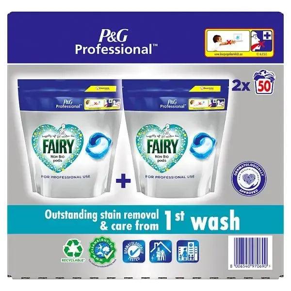 Fairy Professional Non Bio All-In-1 Pods Washing Liquid Laundry Detergent Tablets, 100 Washes - Honesty Sales U.K