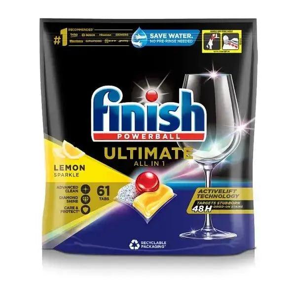 Finish Ultimate All in One Dishwasher Tablets 61 Lemon - Honesty Sales U.K