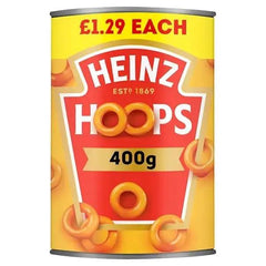 Heinz Hoops Shaped Pasta in a Juicy Tomato Sauce 400g (Case of 24) - Honesty Sales U.K