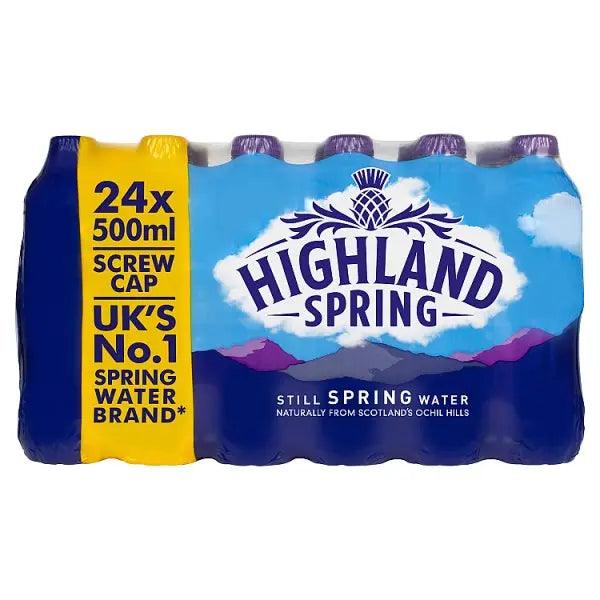 Highland Spring Still Spring Water 500ml (Case of 24) - Honesty Sales U.K