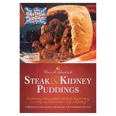 The Great British Pudding Company Hand Baked Steak & Kidney Puddings 6 x 390g