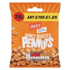 Jack's Honey Roasted Peanuts 55g (Case of 24) - Honesty Sales U.K