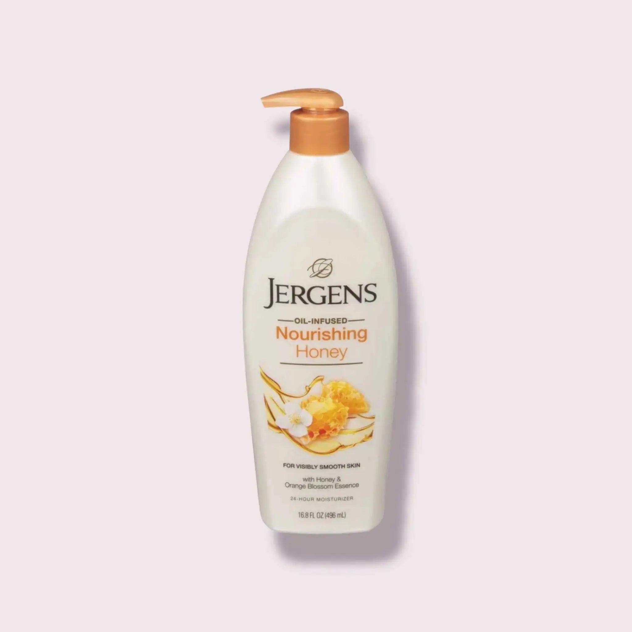 Jergens Nourishing Honey Dry Skin Body Lotion, 16.8 fl oz - Honesty Sales U.K