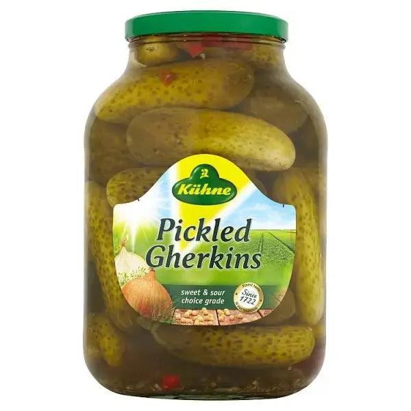 Kühne Pickled Gherkins 2450g (Drained Weight 1380g) - Honesty Sales U.K