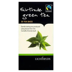Lichfields Fairtrade Green Tea 20 Tea Bags 40g - Honesty Sales U.K