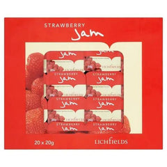 Lichfields Strawberry Jam Individual Portions 20 x 20g - Honesty Sales U.K