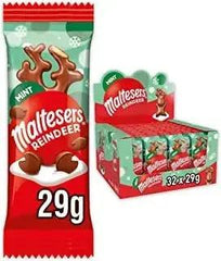 Maltesers Mint Reindeer Chocolate Christmas 29g (Case of 32) - Honesty Sales U.K