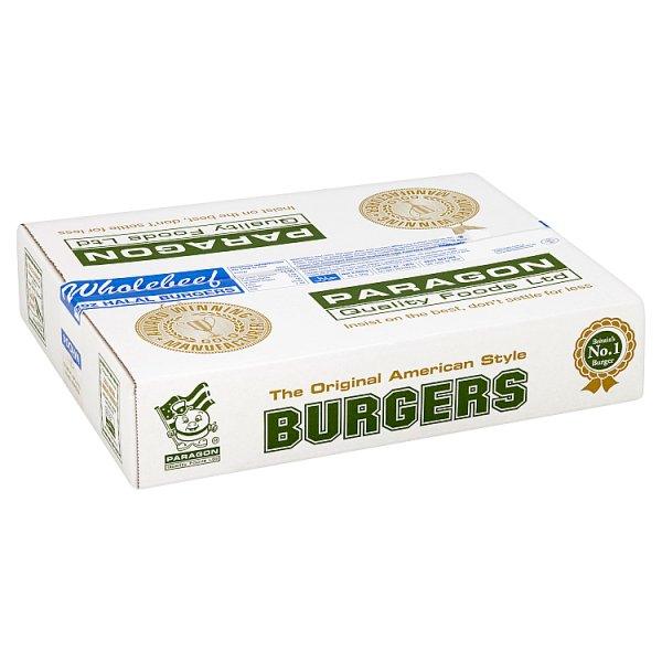 Paragon Wholebeef Halal Burgers 48 x 56g (2.68kg) - Honesty Sales U.K