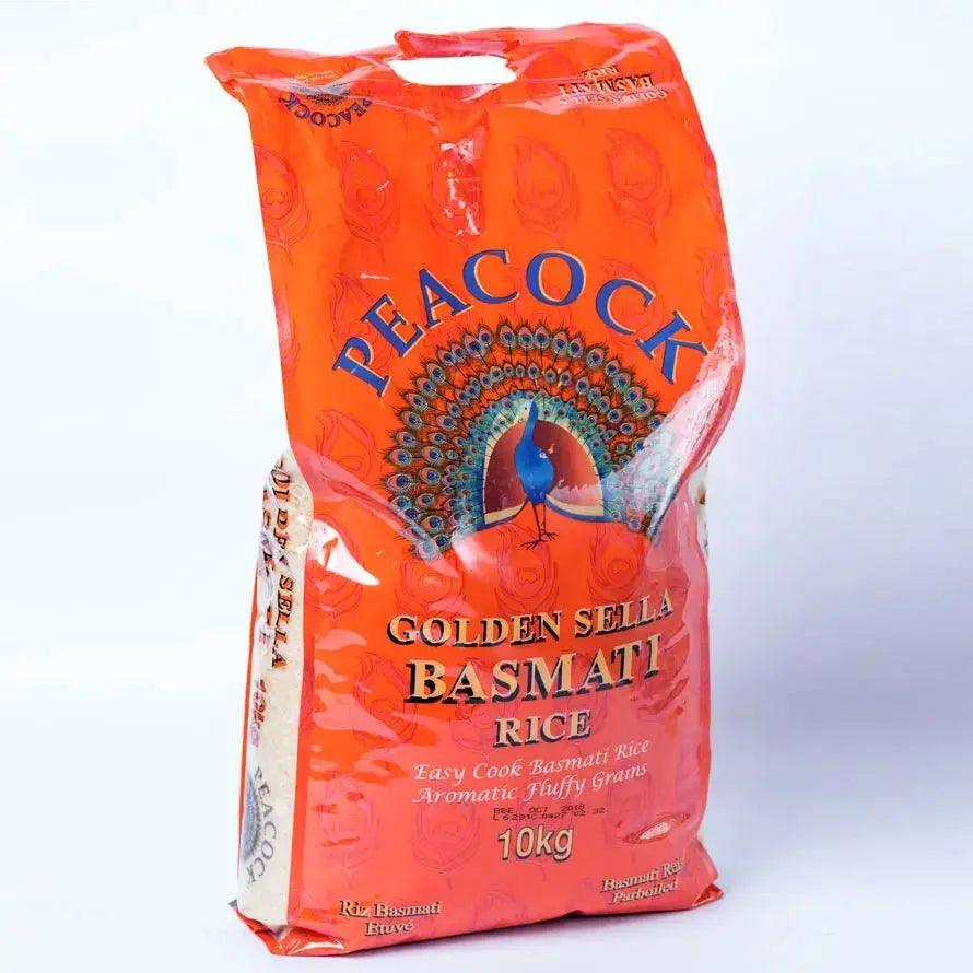 Peacock Golden Sella Basmati Rice 10kg - Honesty Sales U.K