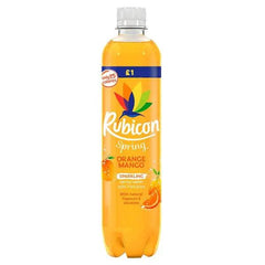 Rubicon Spring Orange Mango Sparkling Spring Water with Fruit Juice 500ml (Case of 12) - Honesty Sales U.K