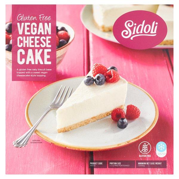 Sidoli Gluten Free Vegan Cheese Cake 1.500kg (Case of 6) - Honesty Sales U.K