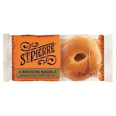 St Pierre 4 Pre-Sliced Brioche Bagels: Gourmet Brioche Bagels Ready for Your Favorite Toppings - Honesty Sales U.K