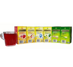 Twinings Infusions Fruit Green Variety Pack 6 x 20 Assorted Tea Envelopes Refill - Honesty Sales U.K