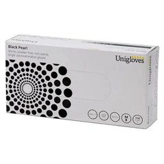 Unigloves 100 Black Pearl Nitrile Powder Free Gloves Medium - Honesty Sales U.K
