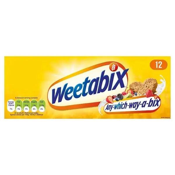 Weetabix 12 Pack (Case of 10) Low in sugar and salt - Honesty Sales U.K