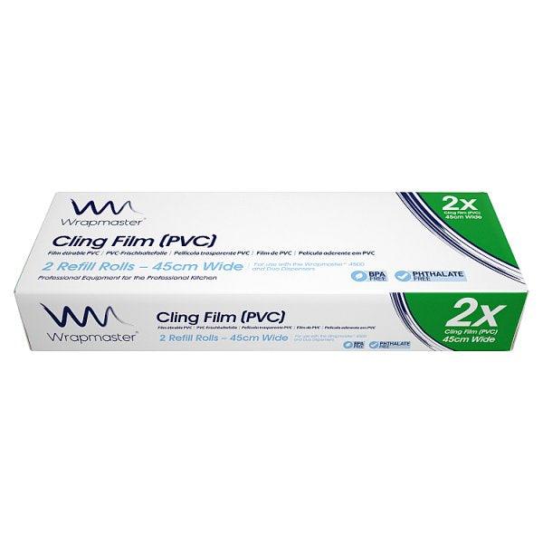 Wrapmaster® Cling Film (PVC) 45cm x 300m x 2 Refill Rolls - Honesty Sales U.K
