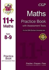 11+ Maths Practice Book with Assessment Tests (Ages 8-9) for the CEM Test (CGP 11+ CEM) - Softcover - Honesty Sales U.K