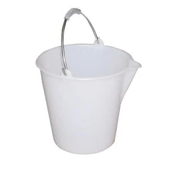 12L Plastic Bucket, White, Food Grade - Honesty Sales U.K