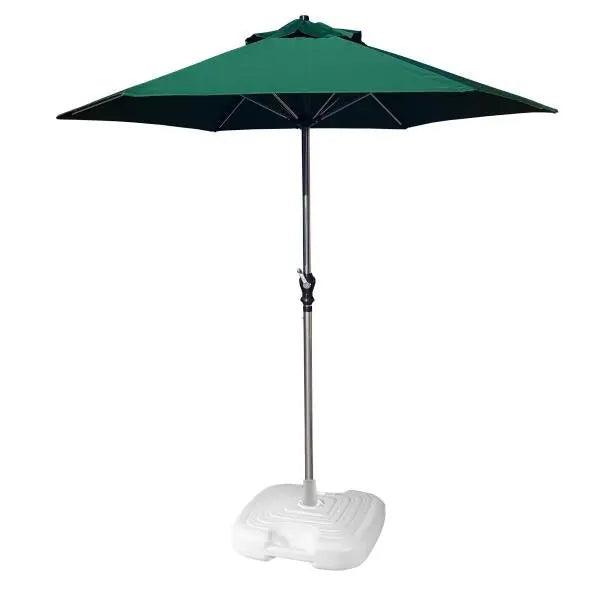 2.1m Parasol In Green with Resol Base - Pack of Two - Honesty Sales U.K