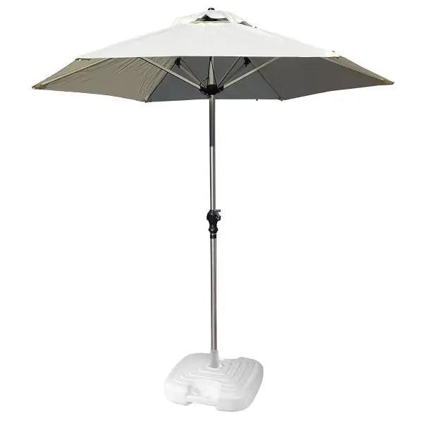 2.1m Parasol In Natural with Resol Base - Pack of Two - Honesty Sales U.K