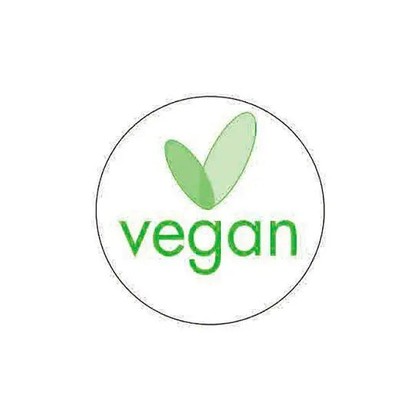 25mm Circular Adhesive VEGAN Label - 500pcs - Honesty Sales U.K