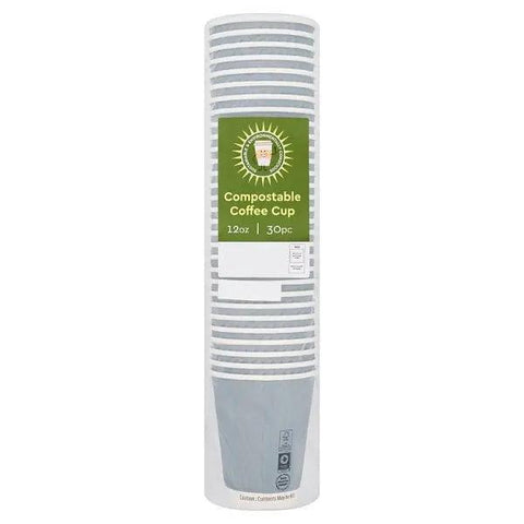 30 Compostable Coffee Cup 12oz - Honesty Sales U.K