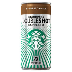 Starbucks Fairtrade DoubleShot Espresso Premium Coffee Drink 200 ml (boîte de 12)