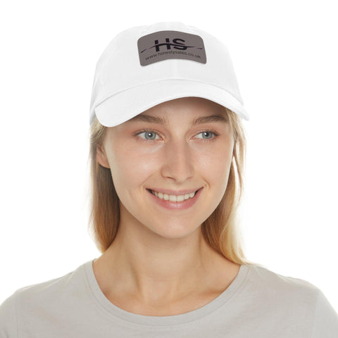 Dad Honesty Sales Hat with Leather Patch (Rectangle)