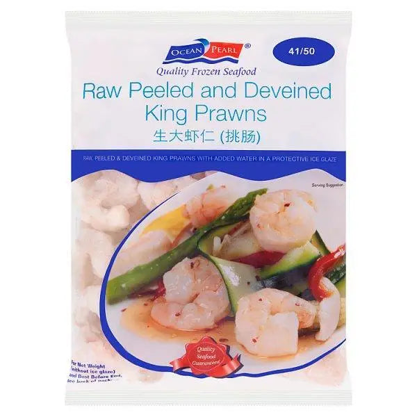 Ocean Pearl 41/50 Raw Peeled and Deveined King Prawns 800g - Honesty Sales U.K