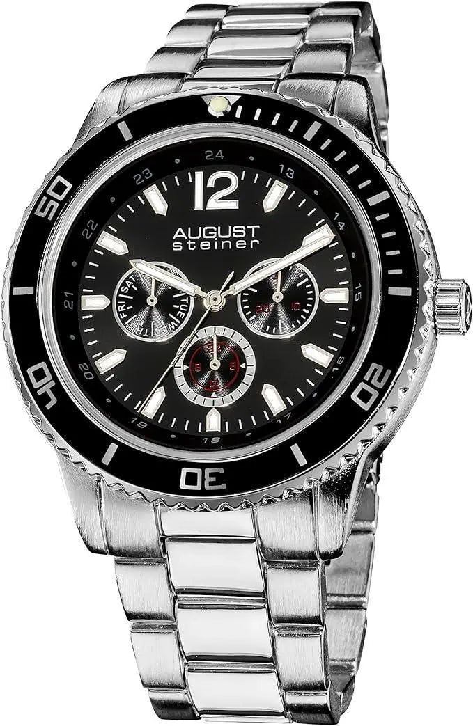 August Steiner Men's Mercury Quartz Multifunction Divers Bracelet Watch - Honesty Sales U.K