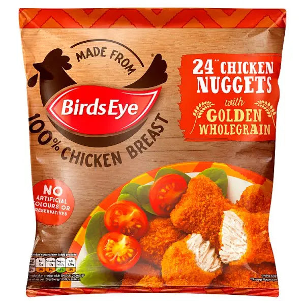 Birds Eye 24 Wholegrain Breaded Chicken Nuggets 379g Birds Eye