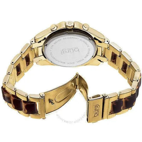 Burgi BUR094YG Women's Gold Tortoise Watch - Honesty Sales U.K