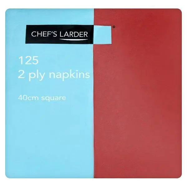 Chef's Larder 125 2 Ply Burgundy Napkins 40cm Square - Sets of 125 - Honesty Sales U.K