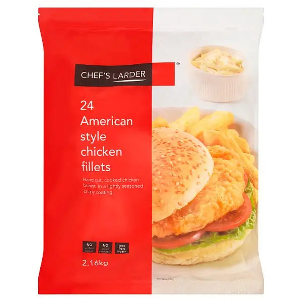 Chef's Larder 24 American Style Chicken Fillets 2.16kg Chef's Larder