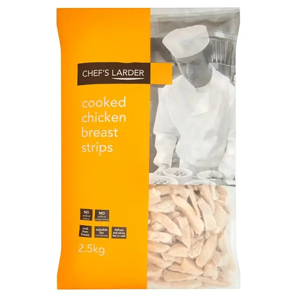 Chef's Larder Cooked Chicken Breast Strips 2.5kg Chef's Larder