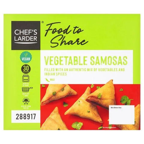 Chef's Larder Food to Share Vegetable Samosas 900g - Honesty Sales U.K