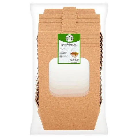 Ecopac Medium Hot Food Box 20 Per Pack - Honesty Sales U.K